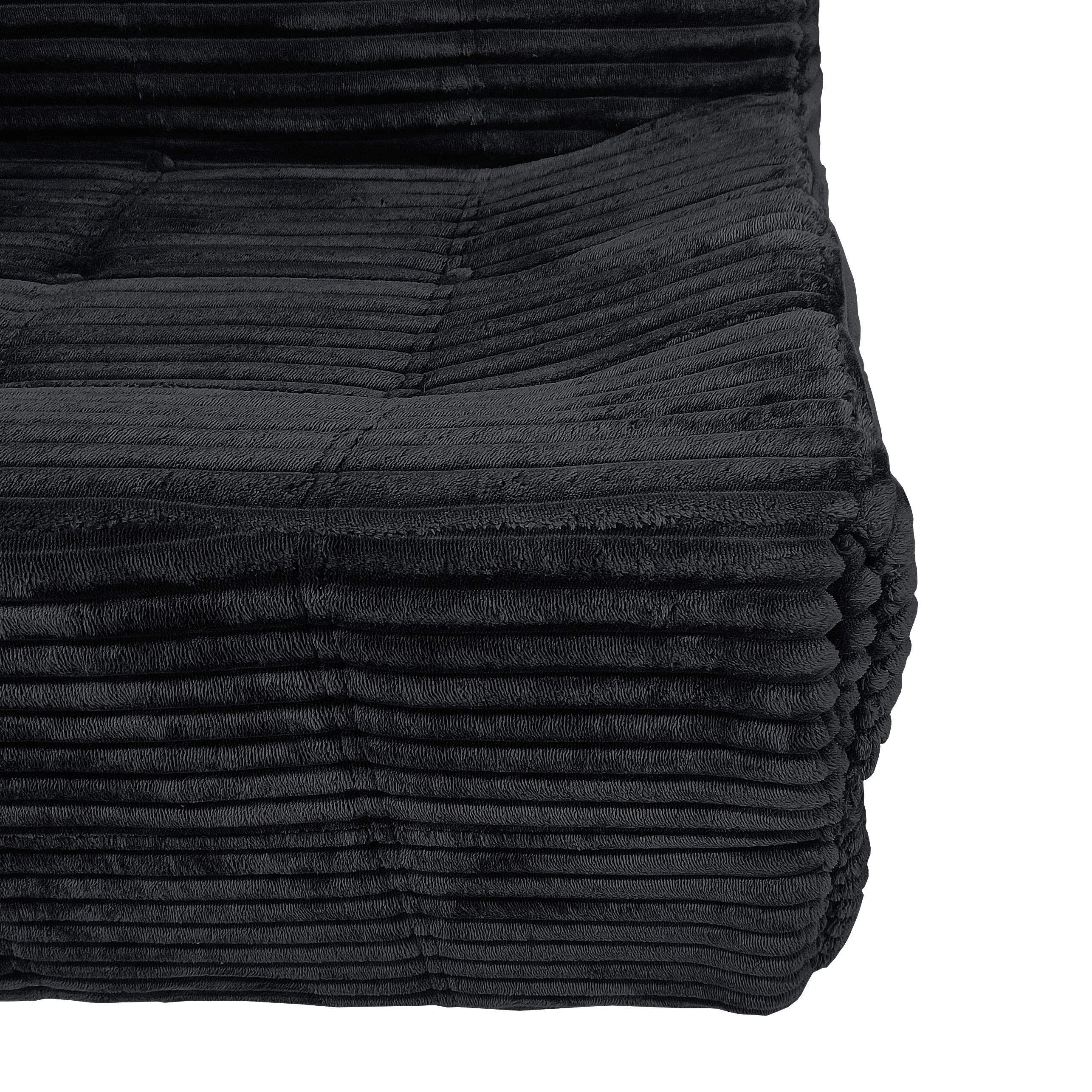 Niccae Modern 3-Seat Corduroy Sofa - Cloud Couch Design, Full Sponge Compression, No Assembly, Space-Efficient for Living Room - Image 4